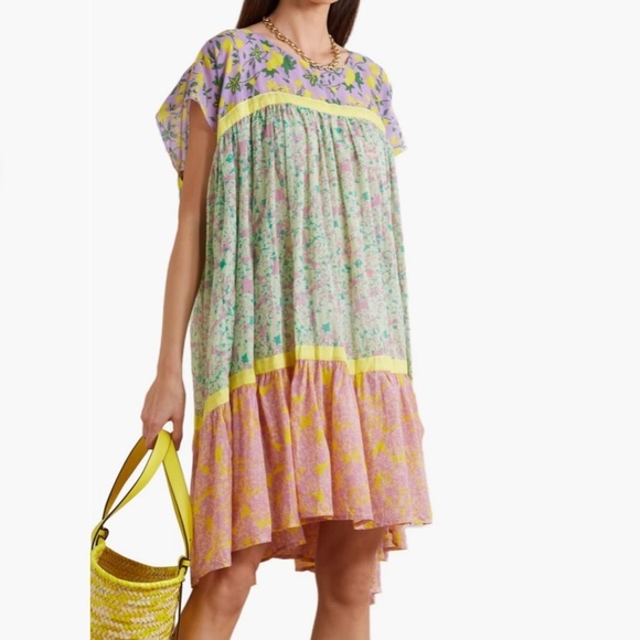 Yvonne S Dresses & Skirts - Yvonne S Handmade Wind Tiered Printed Cotton-Voile Mini Dress Size XS